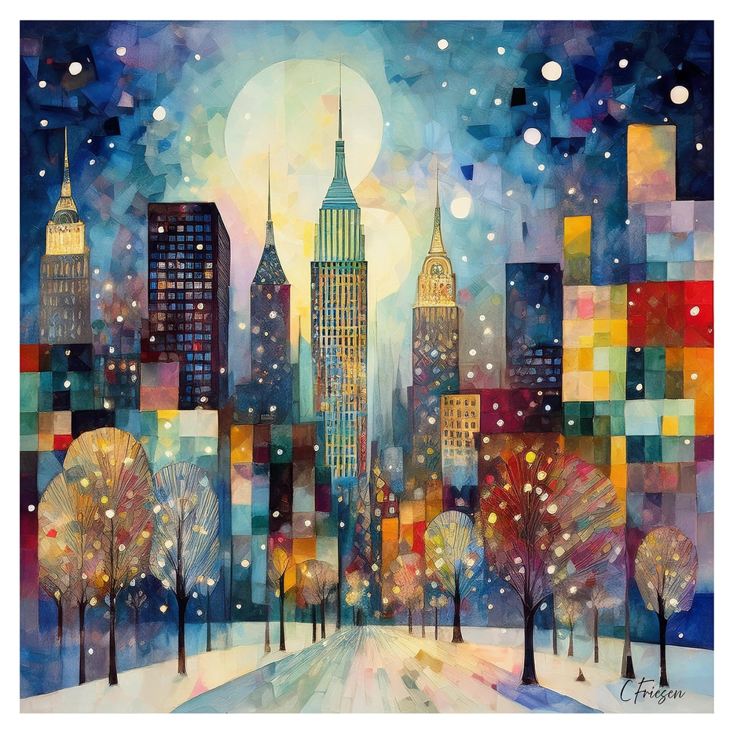 Evening Snowfall Card