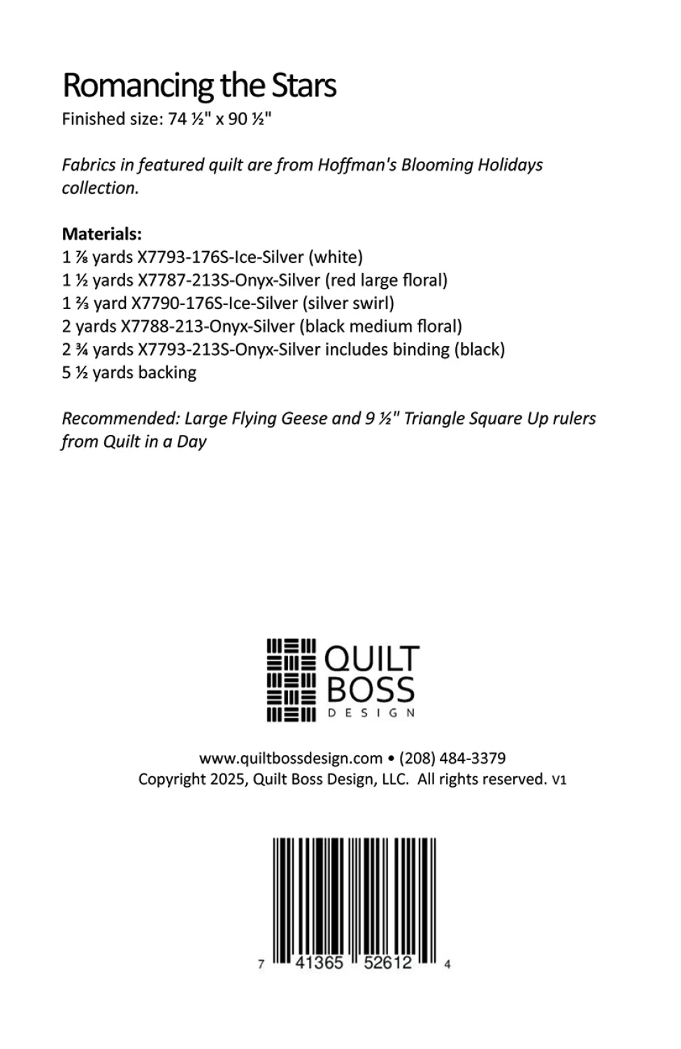 Romancing The Stars Quilt Pattern