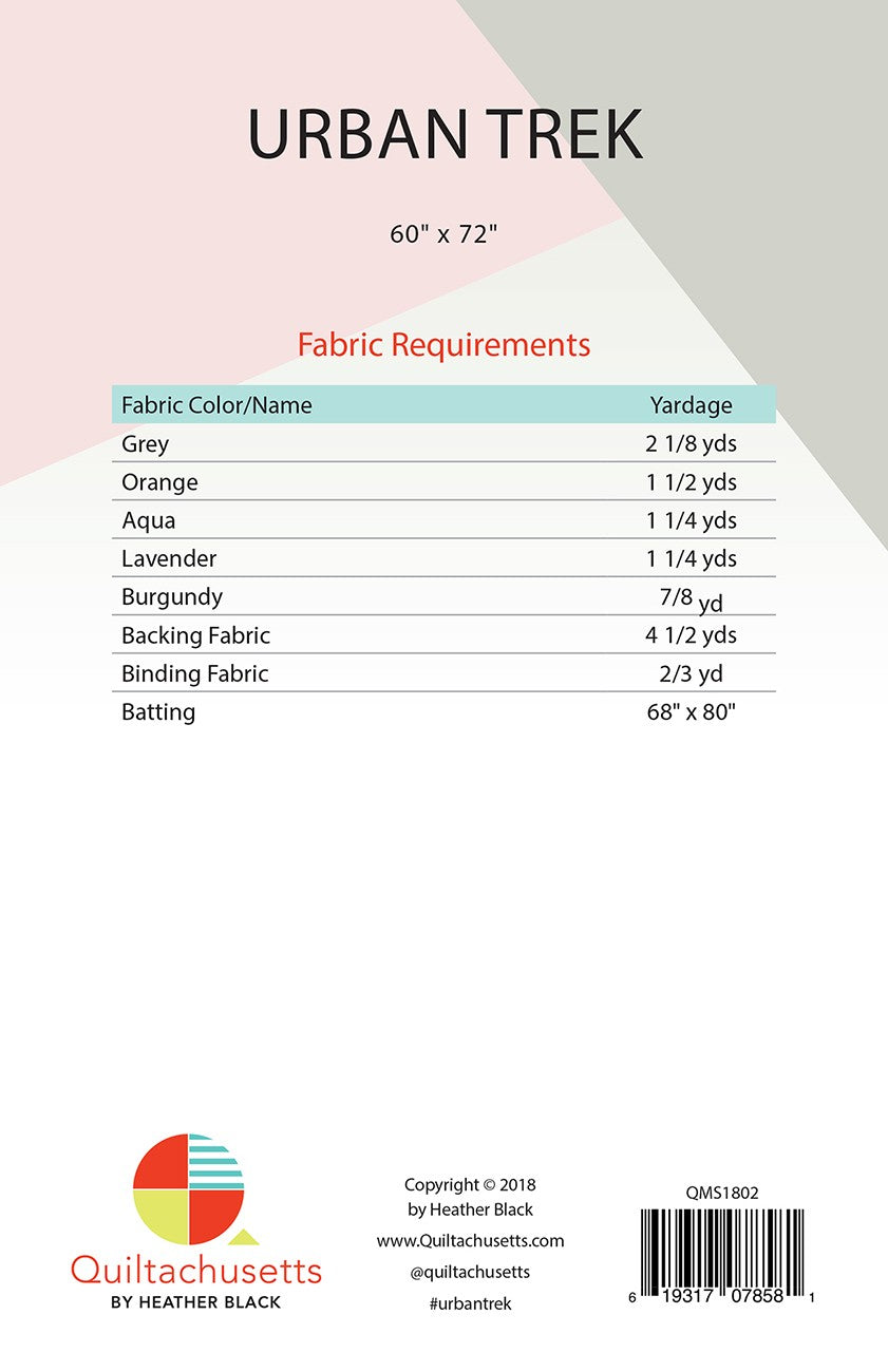 Quiltachusetts - Urban Trek Quilt Pattern