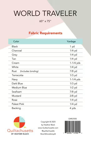 Quiltachusetts - World Traveler Quilt Pattern
