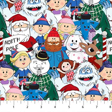 Rudolph the Red Nosed Reideer - Northcott Fabrics - Characters Multi - RD1000-10