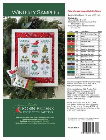 Winterly Sampler Cross Stitch