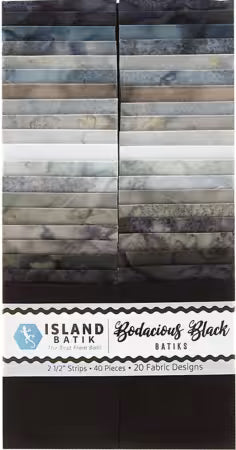 island Batik - Basics Bodacious Blacks - 2.5" Strips - 40 pieces (Copy)