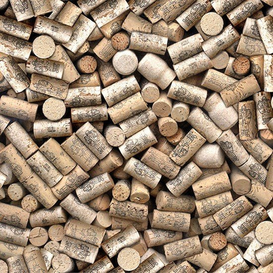 Hoffman Fabrics- Through the Vine- Corks - Antique Beige