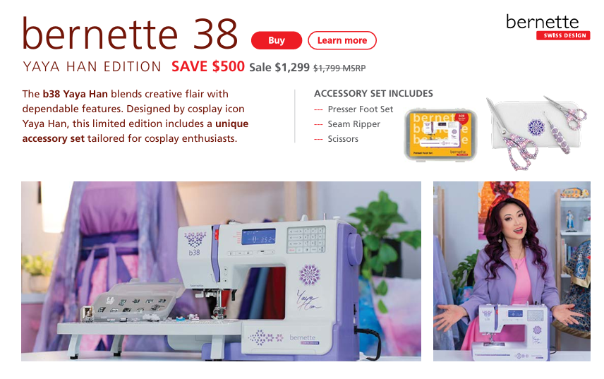 Bernette B38 Sewing Machine Yaya Han Special Edition