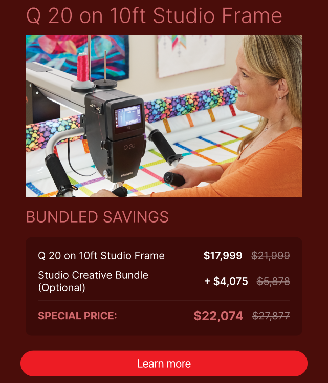 Bernina Q20 / Q24 Long arm Quilting Machines - No Automation
