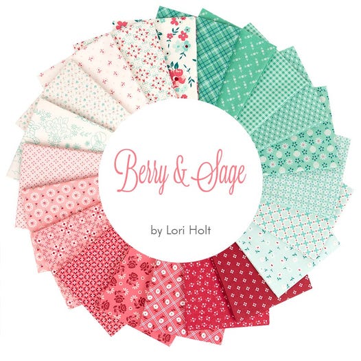 Riley Blake - Lori Holt - Berry & Sage - Fat Quarter Bundle 21pc