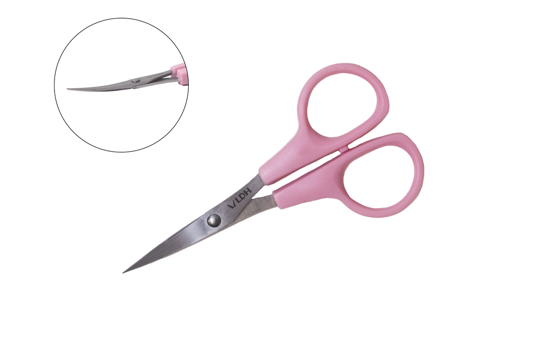 LDH 4.75" Curved Blade Embroidery Scissors - PINK