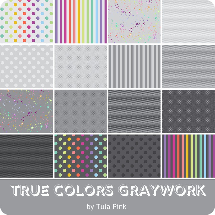 Tula Pink - Entire Collection Graywork Charm Pack (42pc)