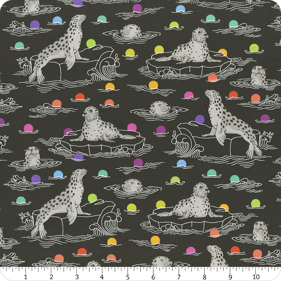 Tula Pink - Gray Work -Seal the Deal - Carbon - PWTP259-CARBON