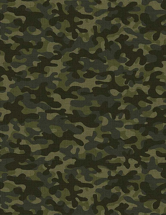 Timeless Treasure- Camo- C8000-Green