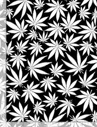 Timeless Treasures - Glow In The Dark- Cannabis Leaf - Black