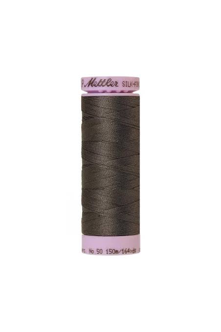 Mettler Silk-finish 50wt Solid Cotton Thread 164yd/150m Dark Charcoal