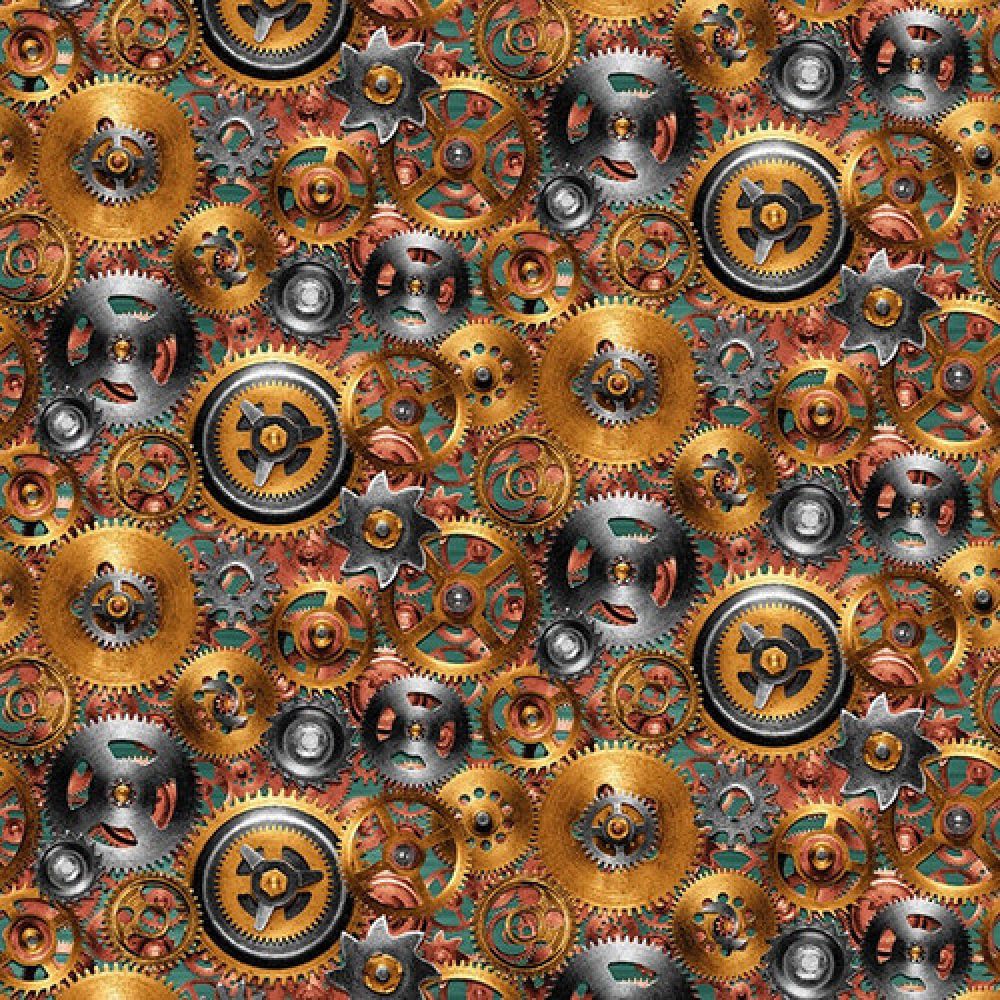 Blank Quilting Time Travel B-3013-44 Gears