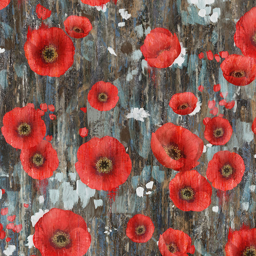 Northcott Studio - Poppy Meadow DP29087-97 Poppy Charcoal Multi