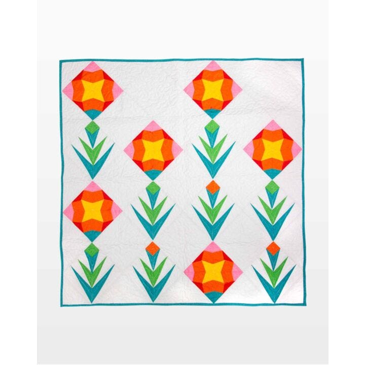 GO! Tulips in the Palm Garden Throw Quilt