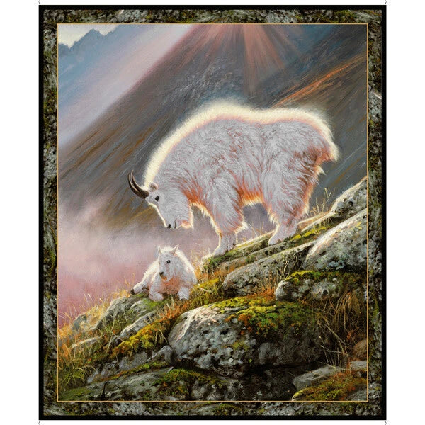 QT Fabrics - Mountain Goat - Panel