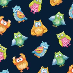 Wee Ones - Owls Allover - Navy