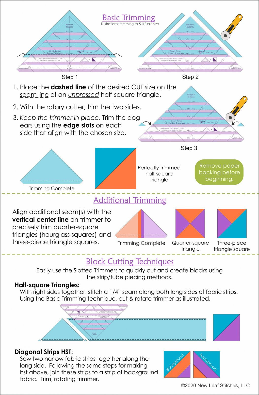 New Leaf Stitches - Clearly Perfected Slotted Trimmer C