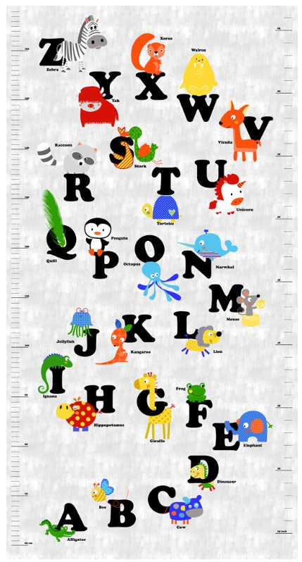 Stof Fabrics - Zoo Around - Growth Chart Panel