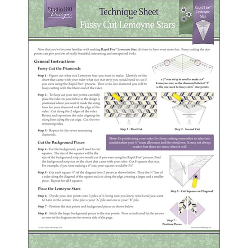 Studio 180 Design Tech Sheet Fussy Cut Lemoynes