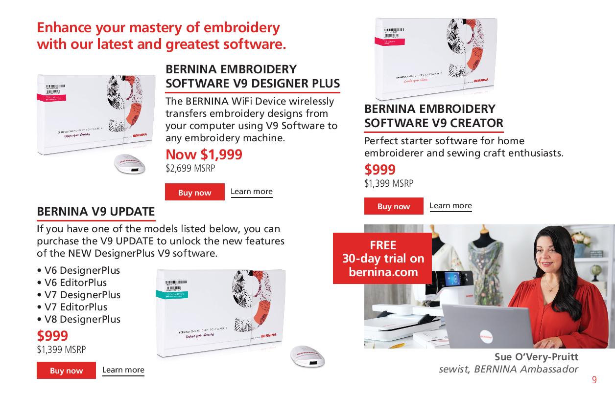 Bernina Embroidery Creator V9 Software