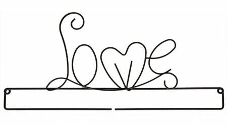 12"- Love - Split Bottom Holder -Gray