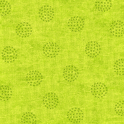 Stof - Basically - 4512-841 - Lime Circle Dots