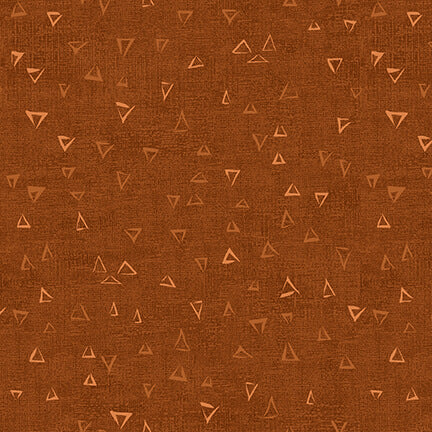Stof - Basically - 4512-845 - Cognac Floating Triangles