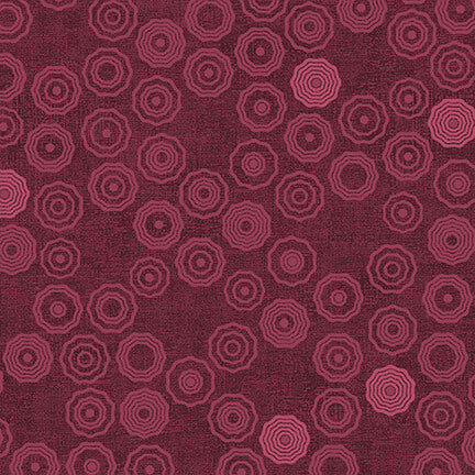 Stof - Basically - 4512-852 - Fuchsia Geo Circles