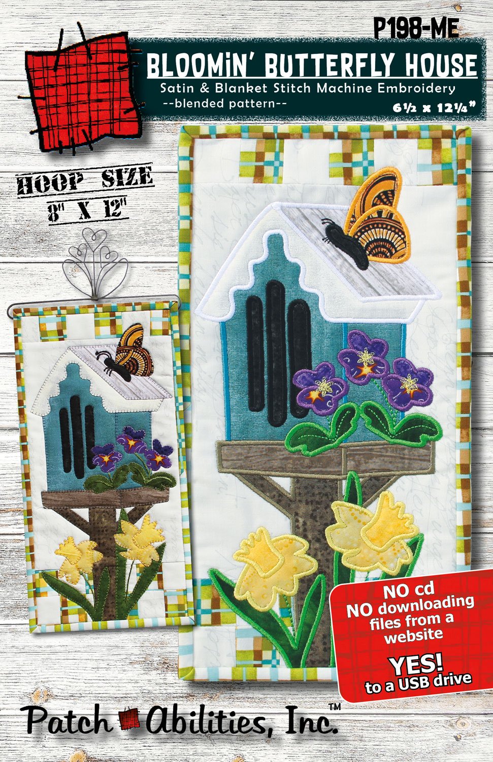 Patch Abilities - P198-ME Bloomin' Butterfly House (Machine Embroidery)