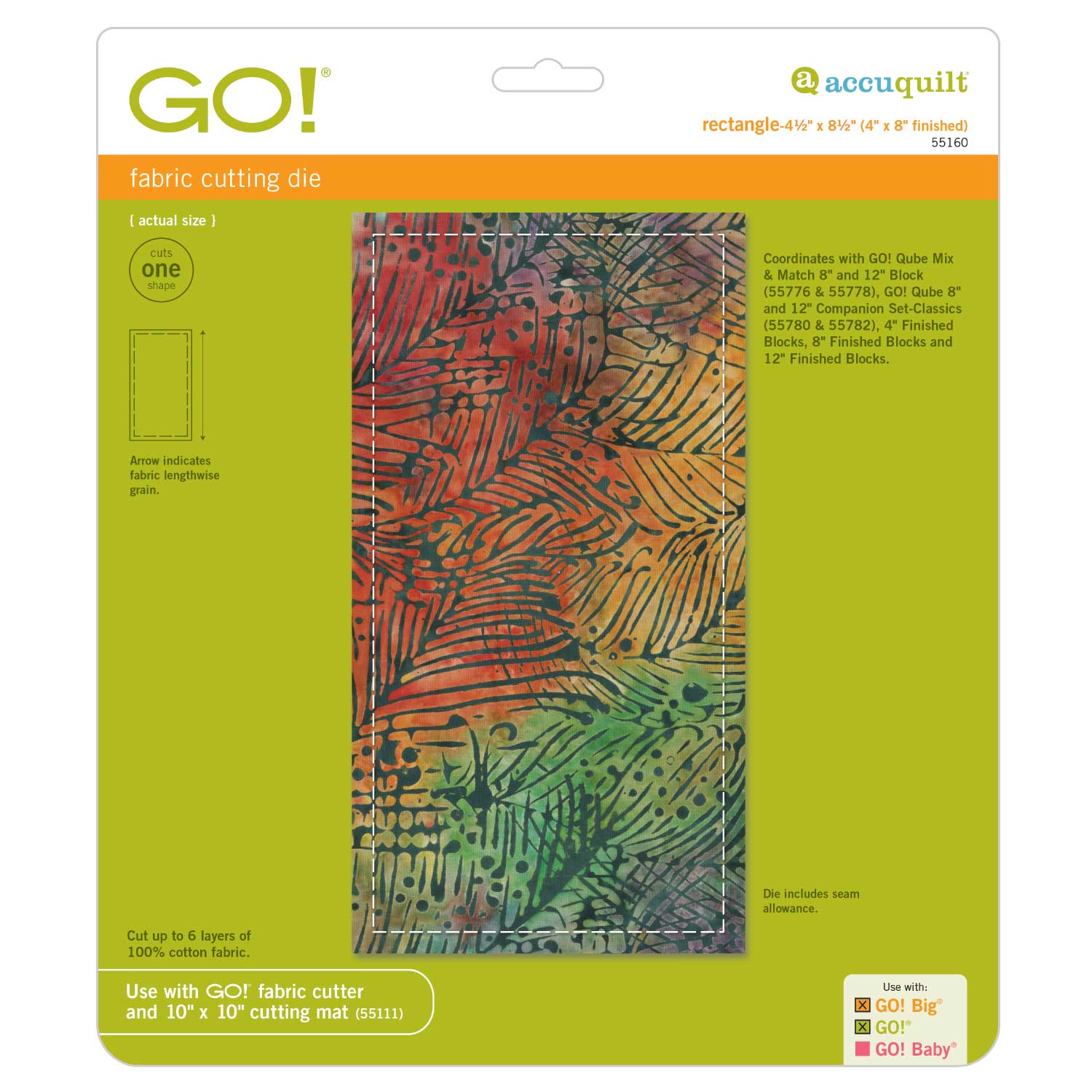 GO! Rectangle-4 1/2" x 8 1/2" (4" x 8"
Finished)