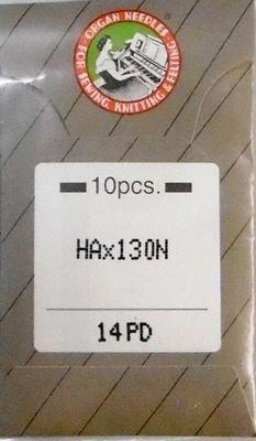 Organ Top Stitch Needles Flat Shank Regular Point Titanium 14/90