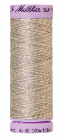 Mettler Silk-Finish 50wt Variegated Cotton Thread 109yd/100M Dove Gray