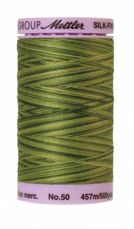 Mettler Silk-Finish 50wt Variegated Cotton Thread 500yd/457M Ferns