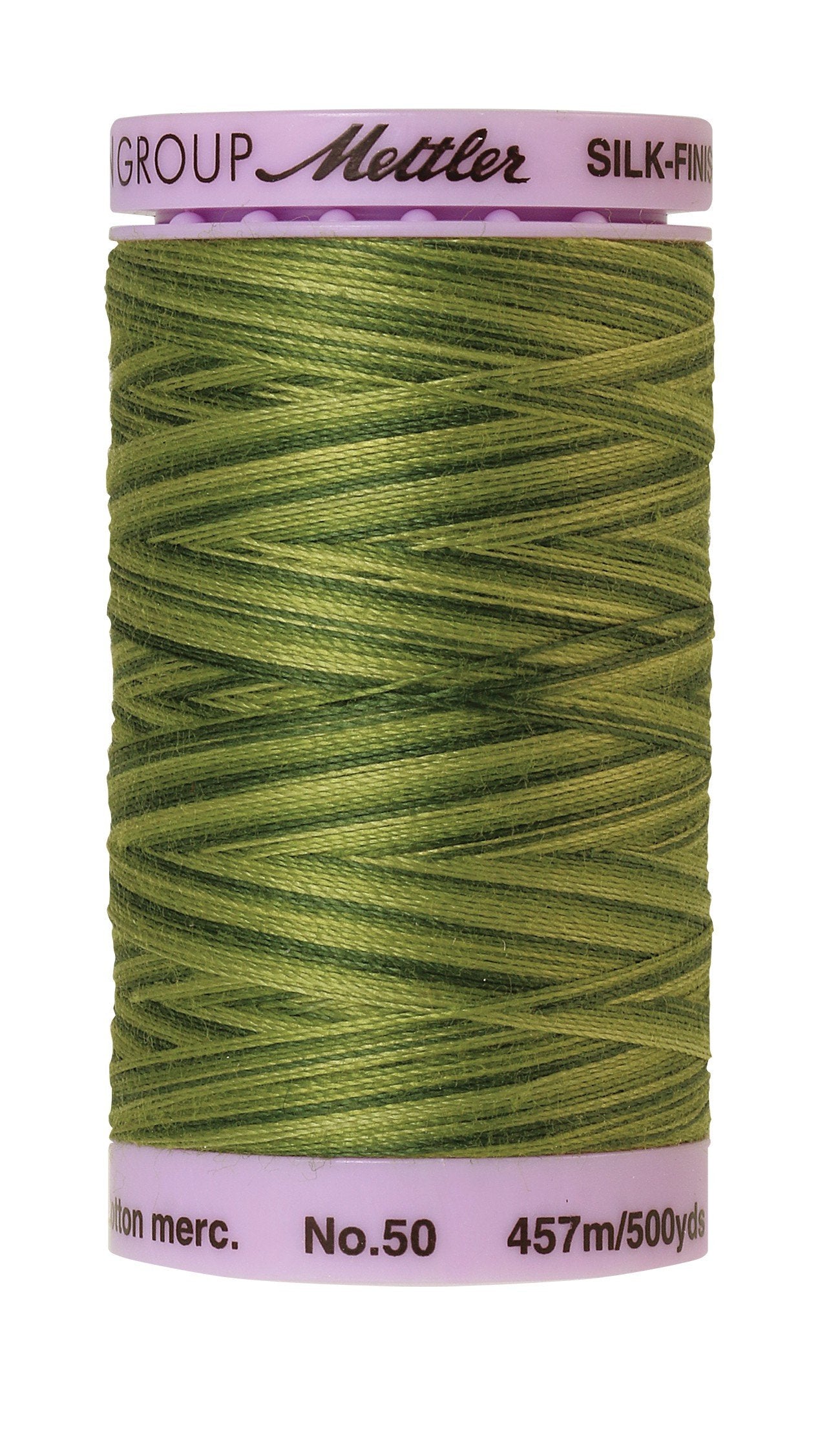Mettler Silk-Finish 50wt Variegated Cotton Thread 500yd/457M Ferns