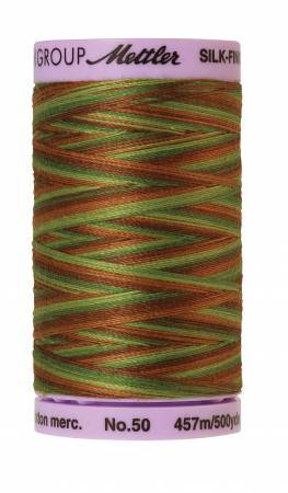 Mettler Silk-Finish 50wt Variegated Cotton Thread 500yd/457M Forest Land