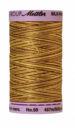 Mettler Silk-Finish 50wt Variegated Cotton Thread 500yd/457M Choco Banana
