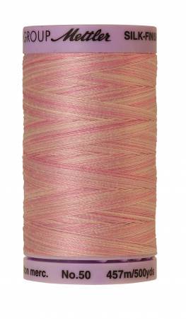 Mettler Silk-Finish 50wt Variegated Cotton Thread 500yd/457M So soft Pink