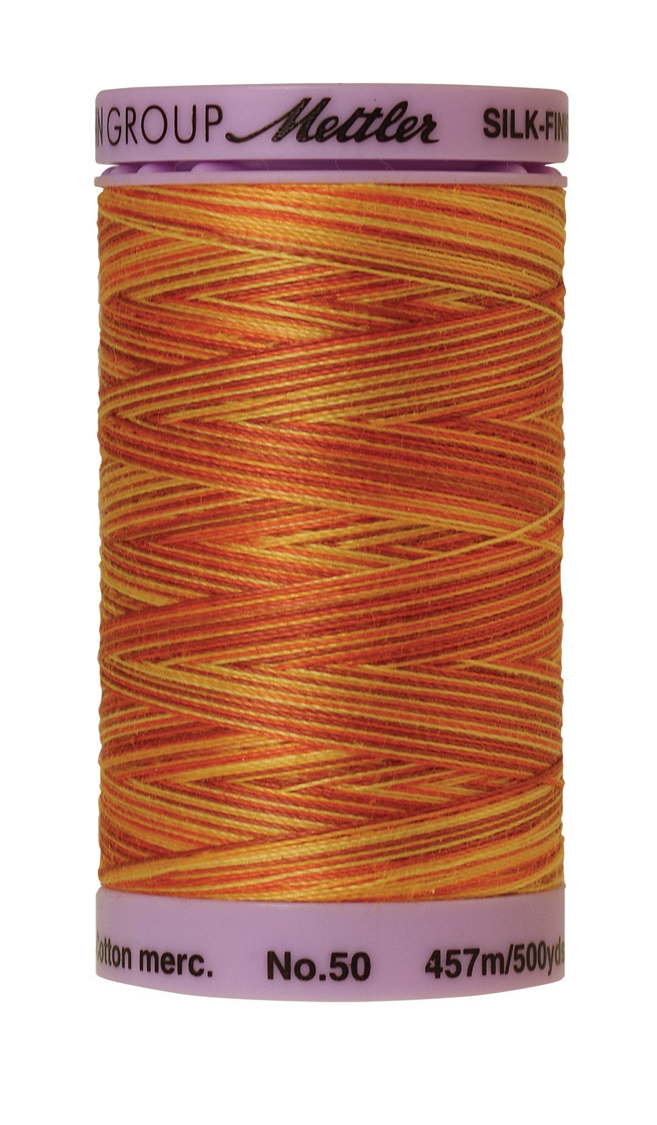 Mettler Silk-Finish 50wt Variegated Cotton Thread 500yd/457M Falling Leaves