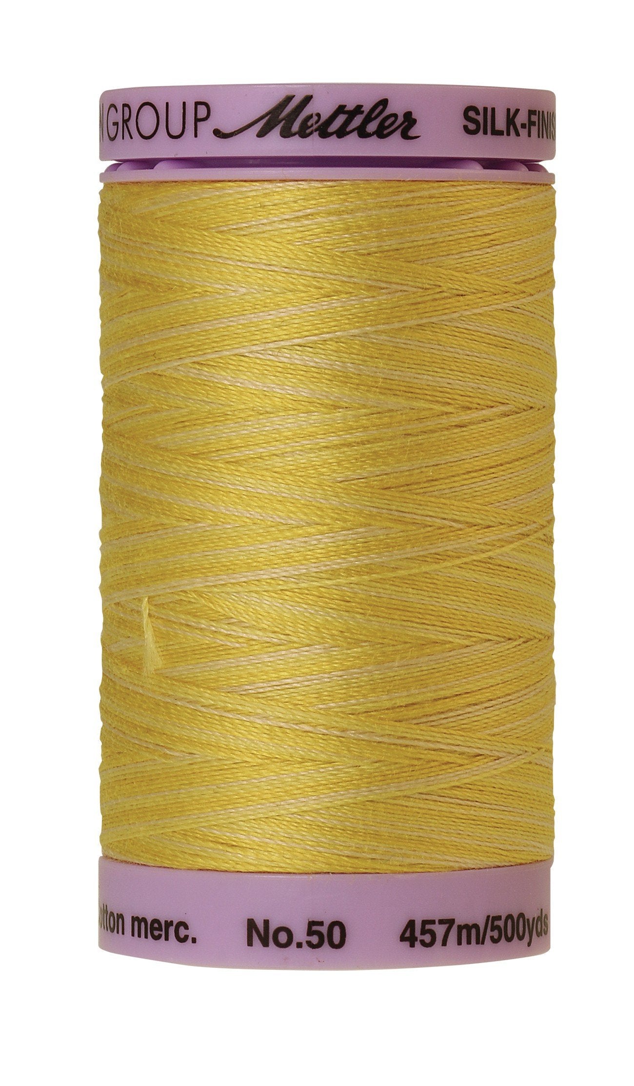 Mettler Silk-Finish 50wt Variegated Cotton Thread 500yd/457M Canary Yellow