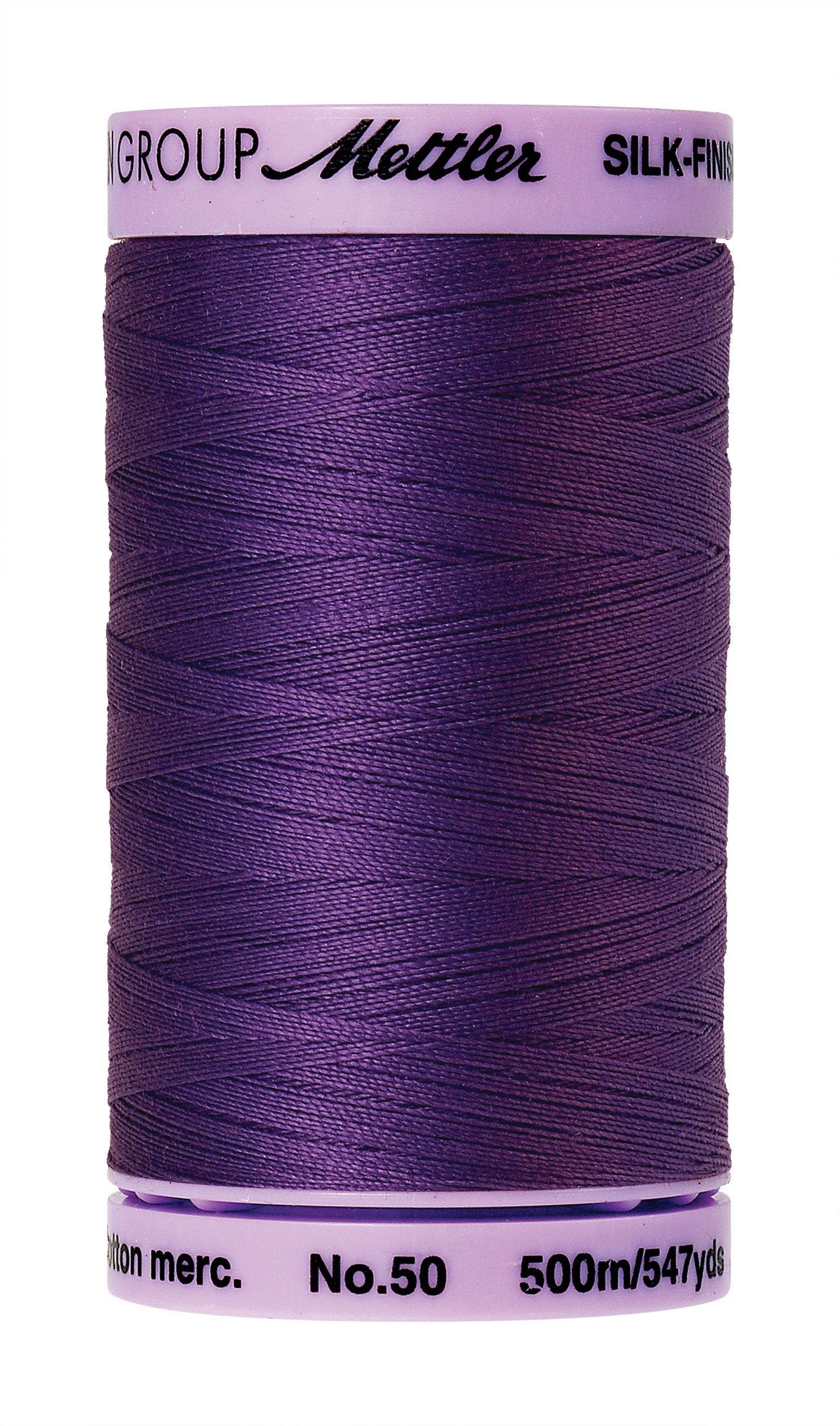Mettler Silk-Finish 50wt Solid Cotton Thread 547yd/500M Iris Blue