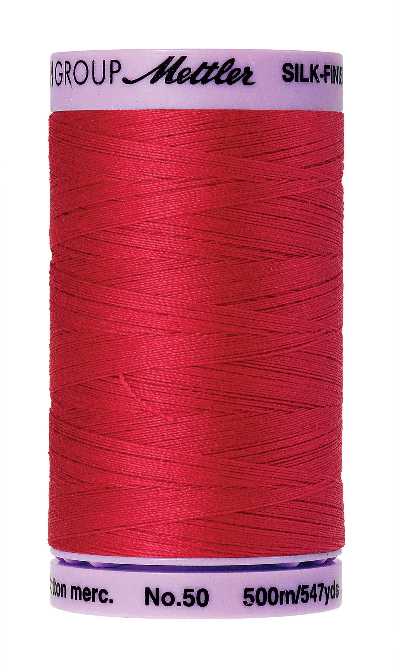 Mettler Silk-Finish 50wt Solid Cotton Thread 547yd/500M Poinsettia