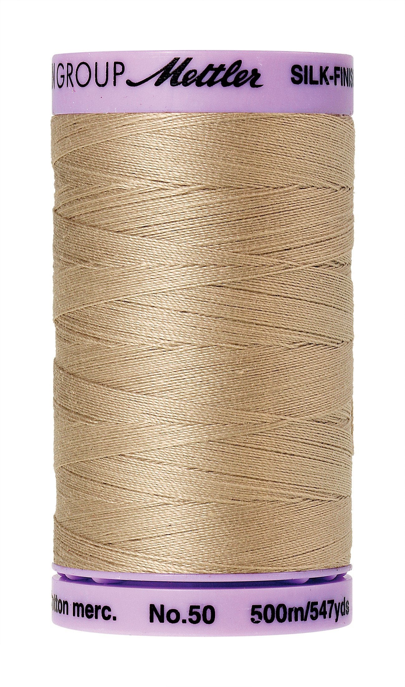 Mettler Silk-Finish 50wt Solid Cotton Thread 547yd/500M Straw