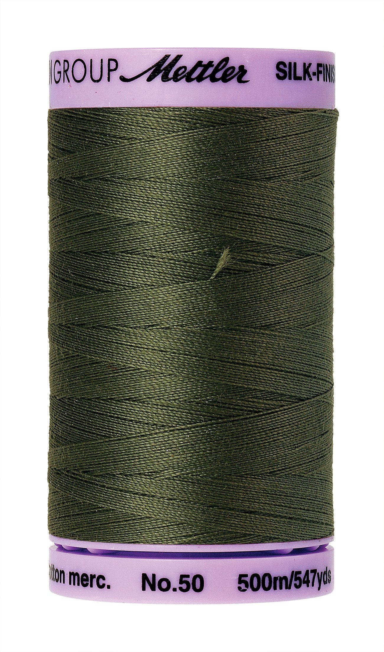 Mettler Silk-Finish 50wt Solid Cotton Thread 547yd/500M Burnt Olive