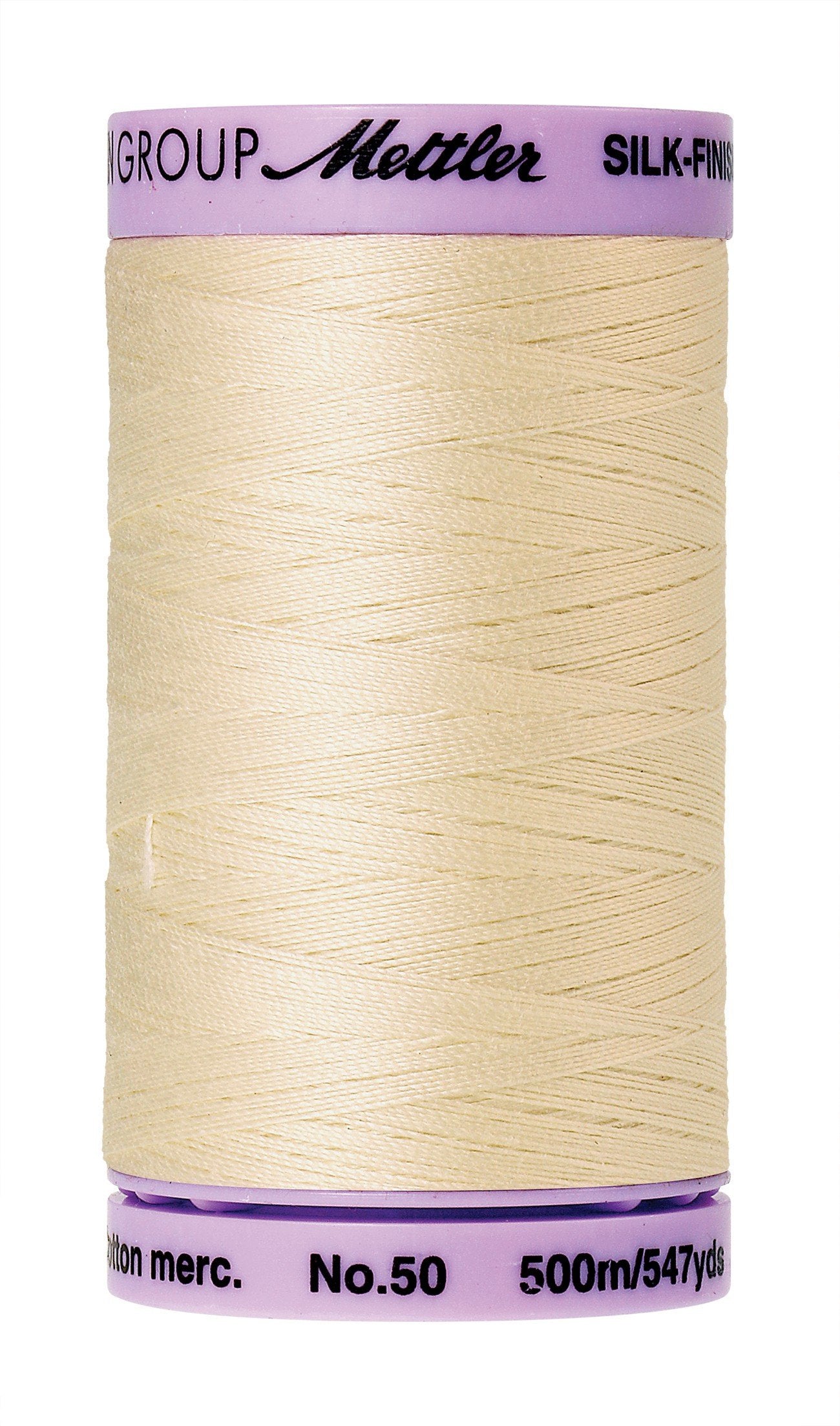 Mettler Silk-Finish 50wt Solid Cotton Thread 547yd/500M Muslin
