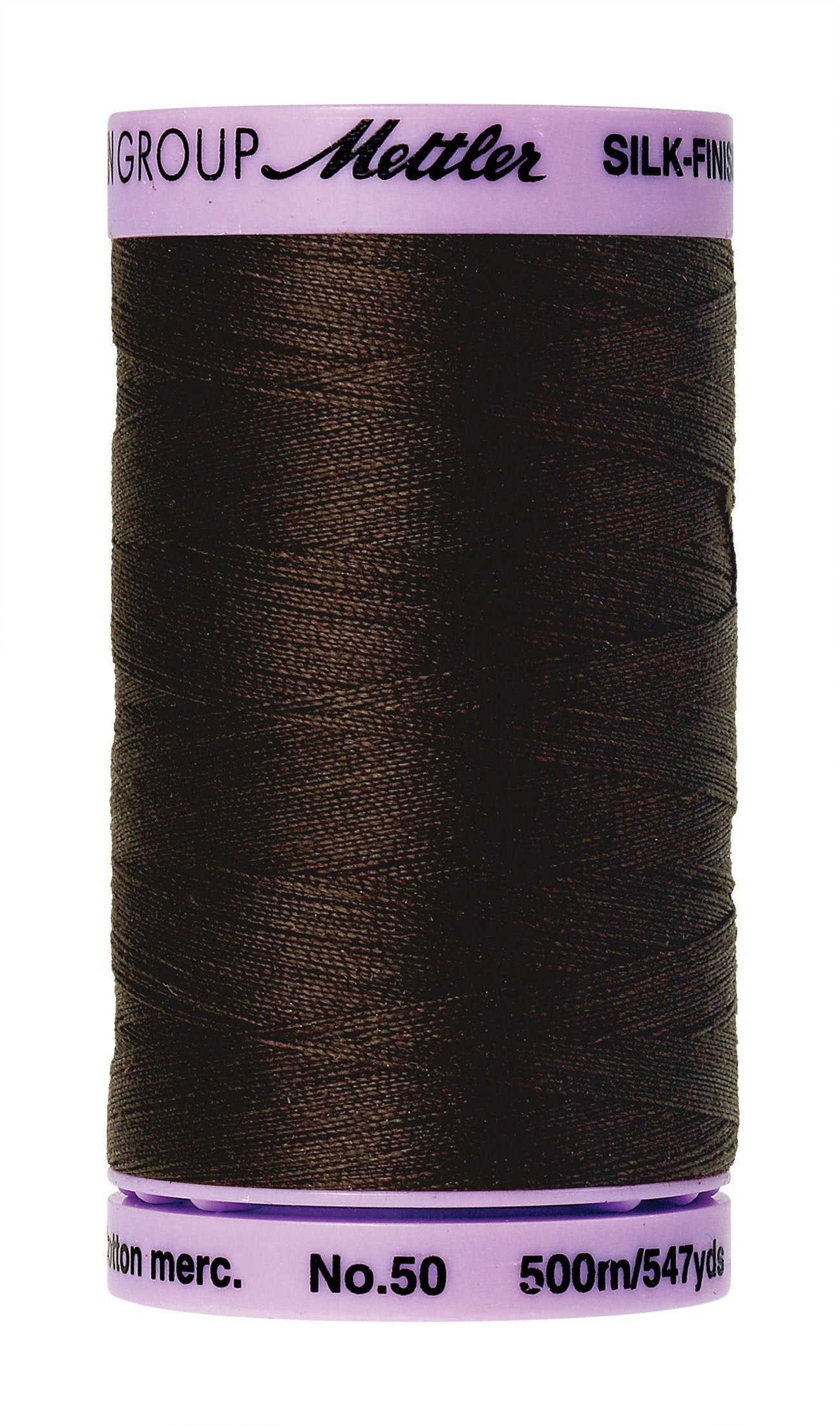 Mettler Silk-Finish 50wt Solid Cotton Thread 547yd/500M Very Dark Brown