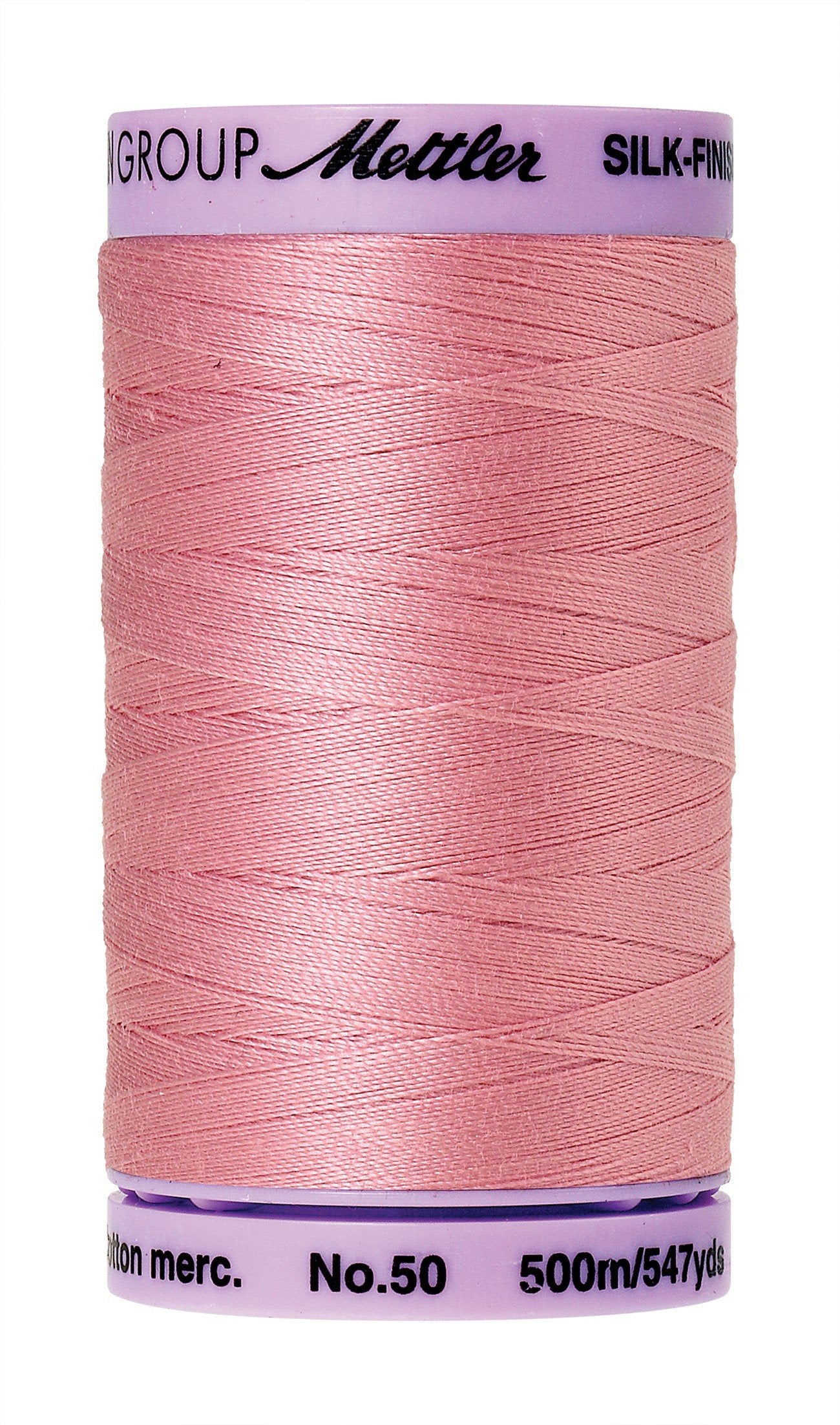 Mettler Silk-Finish 50wt Solid Cotton Thread 547yd/500M Rose Quartz