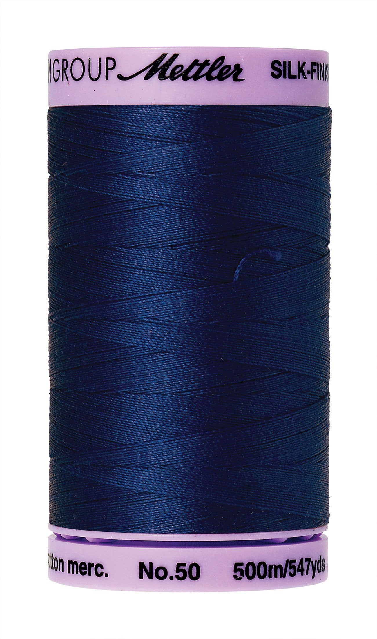 Mettler Silk-Finish 50wt Solid Cotton Thread 547yd/500M Imperial Blue