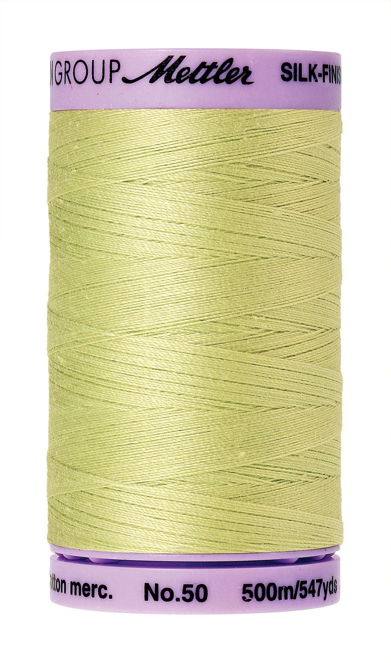 Mettler Silk-Finish 50wt Solid Cotton Thread 547yd/500M Spring Green